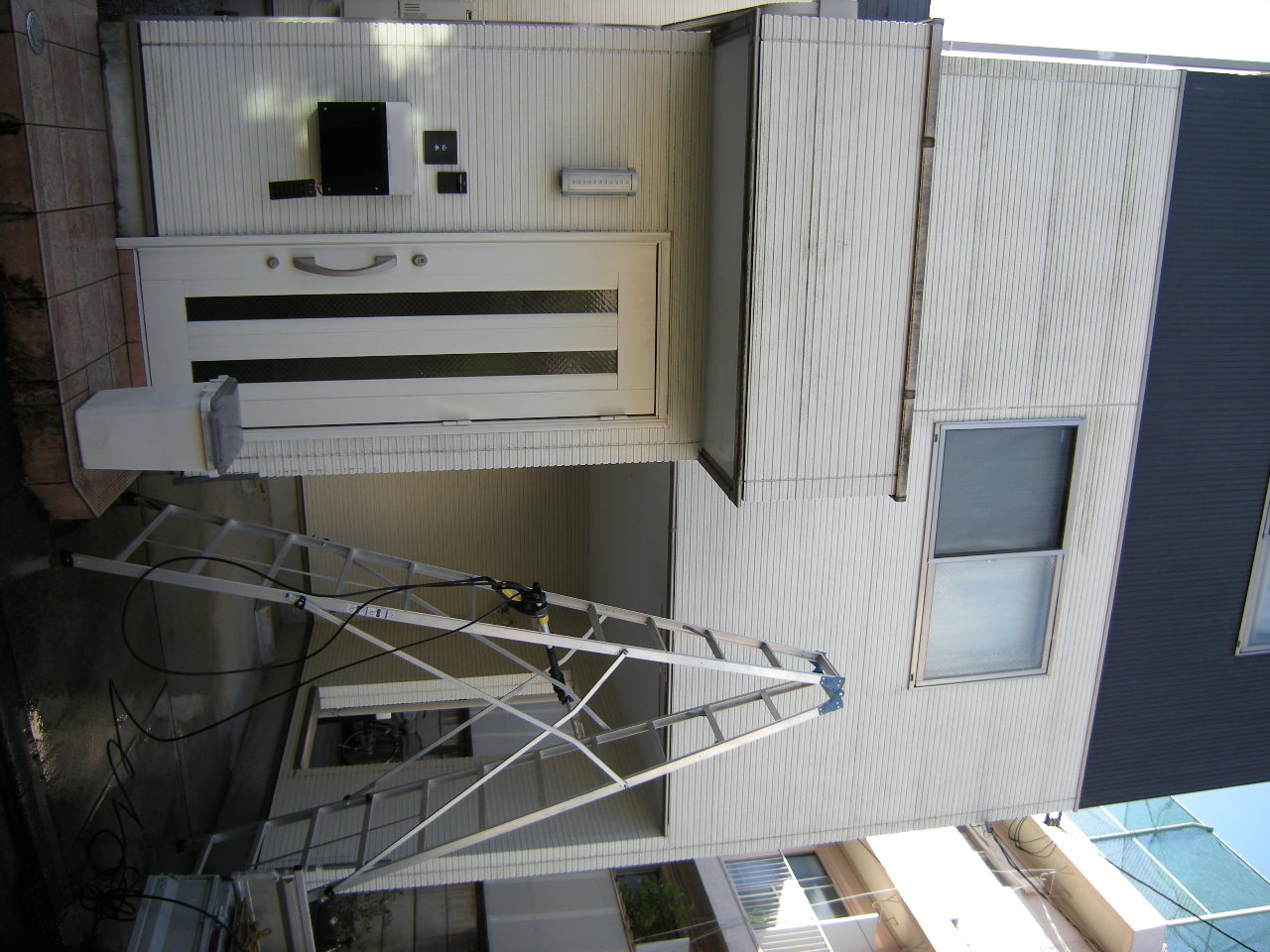浜松市 高圧洗浄 外壁 高圧洗浄機 コンクリ レンガ ブロック 車庫 玄関 門柱
